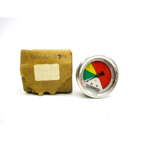DEKKER 50001728 0-15PSI 1/4" NSMP