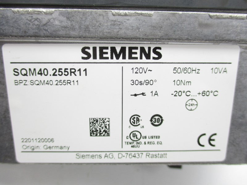 SIEMENS SQM40.255R11 120V 1A NSNP