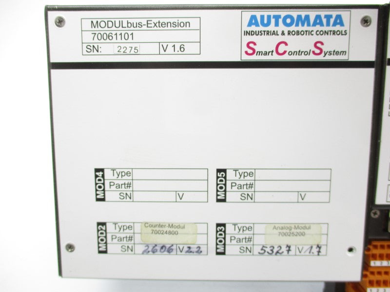 AUTOMATA 70061101 W/ 70061007 24VDC 2A UNMP