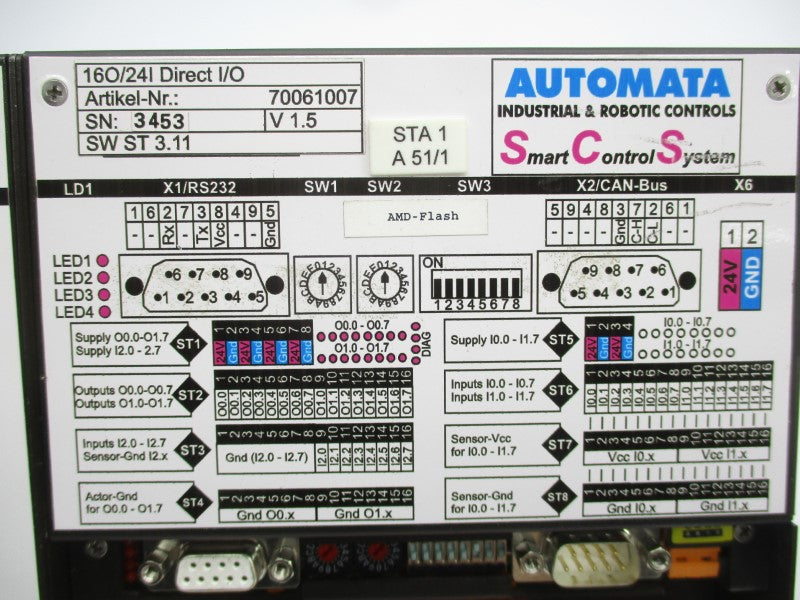 AUTOMATA 70061101 W/ 70061007 24VDC 2A UNMP