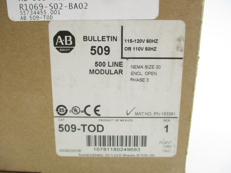 ALLEN BRADLEY 509-TOD SER. 1 110-120V (BR/WH) NSMP