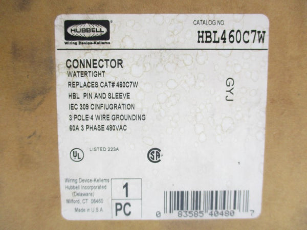 HUBBELL 460C7W 480VAC 60A NSMP