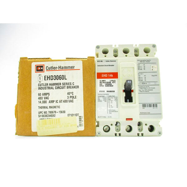 CUTLER HAMMER EHD3060L SER. C 480VAC 60A NSMP