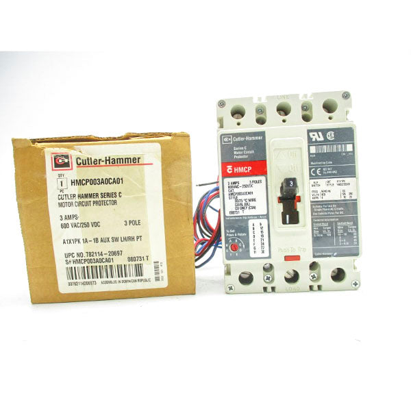 CUTLER HAMMER HMCP003A0CA01 SER. C 600VAC 3A NSMP