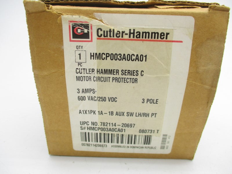 CUTLER HAMMER HMCP003A0CA01 SER. C 600VAC 3A NSMP