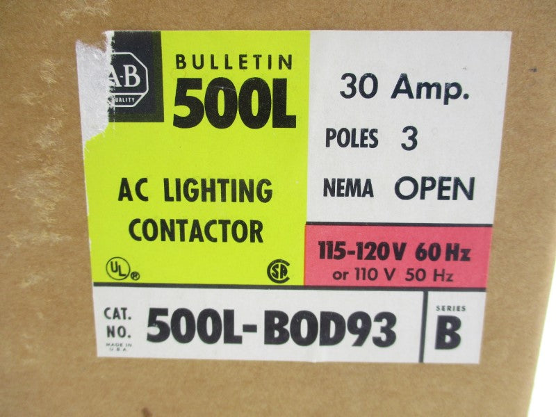 ALLEN BRADLEY 500L-BOD93 SER. B 110/115-120V (BR/YL) NSMP