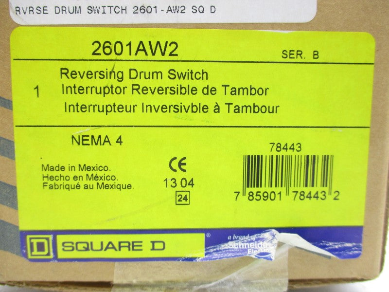 SQUARE D 2601AW2 SER. B 115-230V NSMP