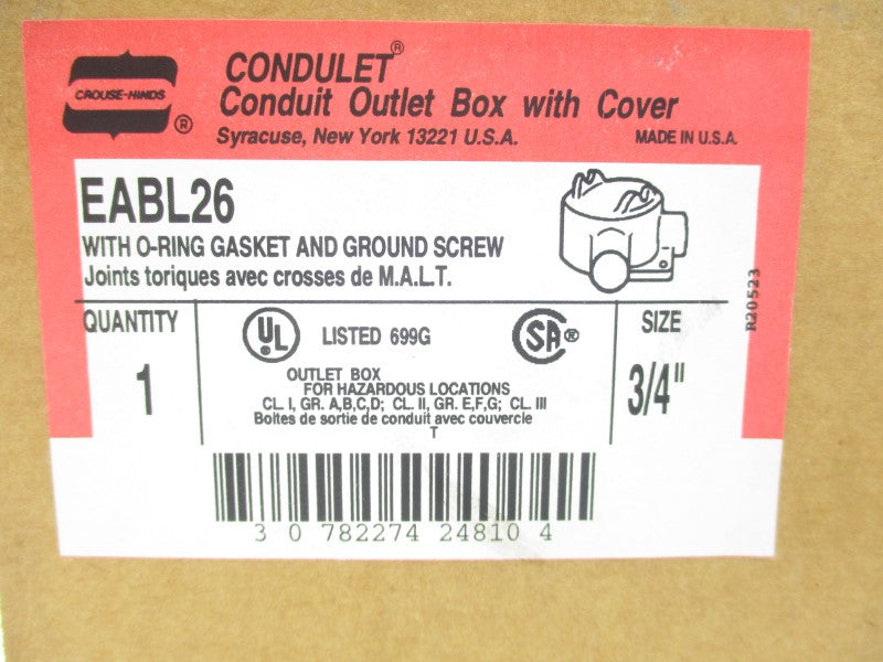 CROUSE HINDS EABL26 3/4" NSMP