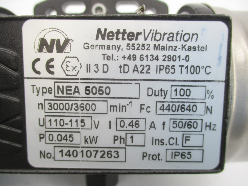 NETTER VIBRATION NEA5050 110-115V 0.46A NSMP