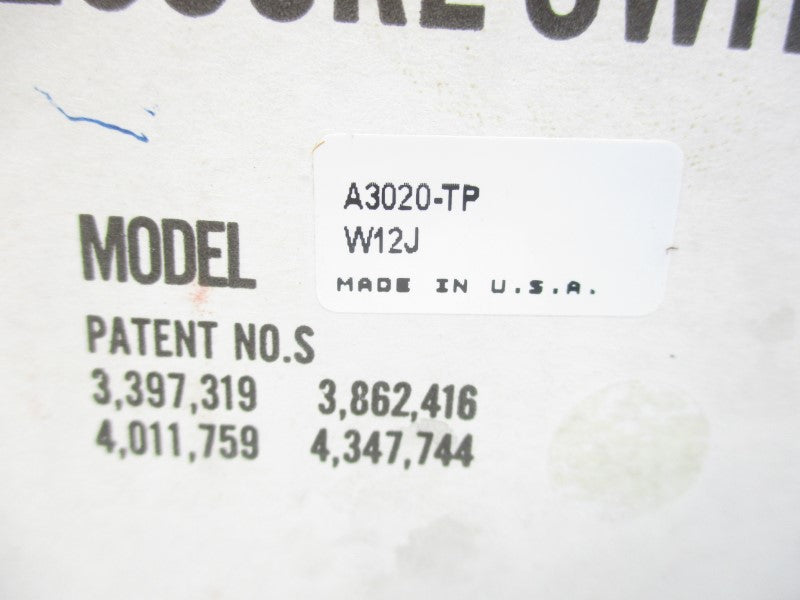 DWYER A3020C 120VAC 10A 0-20 25PSI NSMP