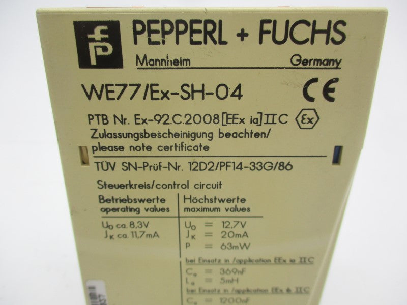 PEPPERL+FUCHS WE77/EX-SH-04 18741 115VAC UNMP