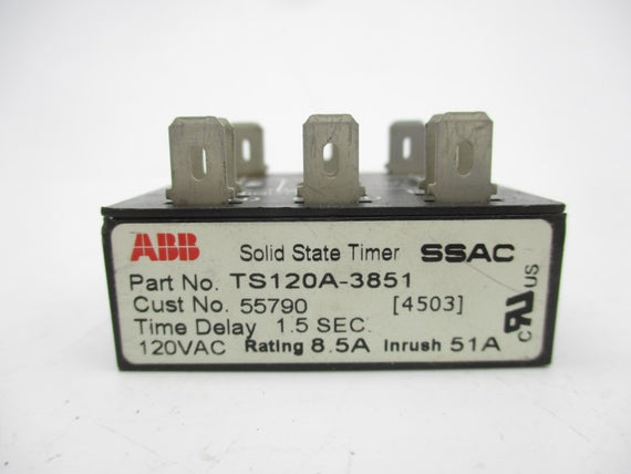 ABB TS120A-3851 120VAC 8.5A 1.5S UNMP