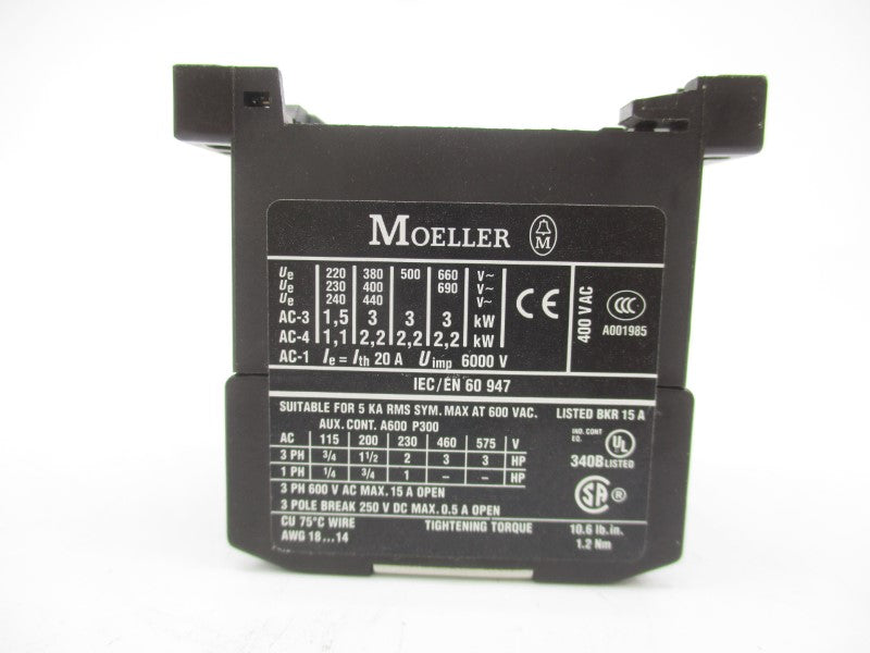 KLOCKER MOELLER DILEEM-10-G 24VDC 20A UNMP