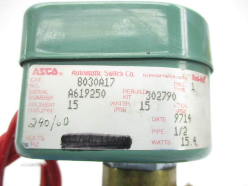ASCO 8030A17 15PSI 1/2" UNMP