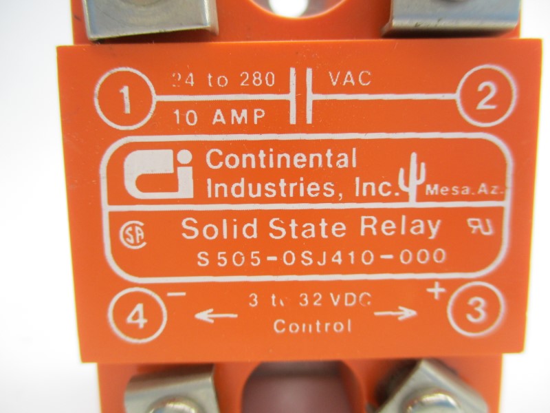 CONTINENTAL INDUSTRIES S505-0SJ410-000 24-280VAC 10A UNMP