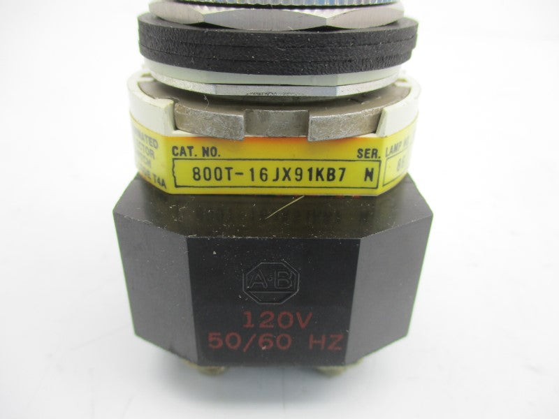 ALLEN BRADLEY 800T-16JX91KB7 SER. N 120V UNMP