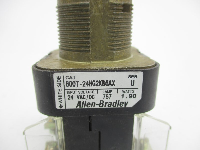 ALLEN BRADLEY 800T-24HG2KB6AX SER. U 24VAC/DC UNMP