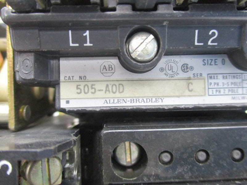 ALLEN BRADLEY 505-AOD SER. C 110/115-120V (AS PICTURED) UNMP
