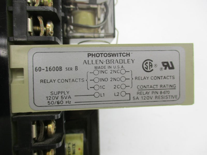 ALLEN BRADLEY 60-1600B SER. B 120V 5A UNMP