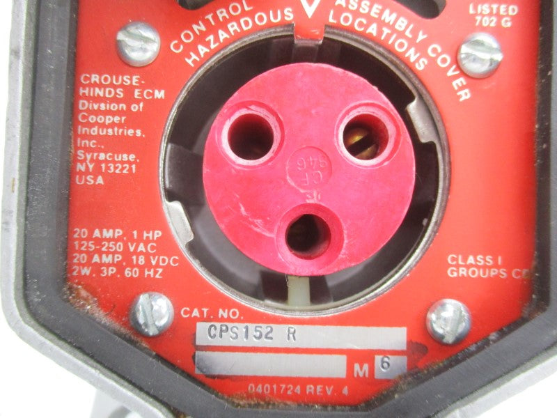 CROUSE HINDS CPS152RM6 125-250VAC 20A UNMP