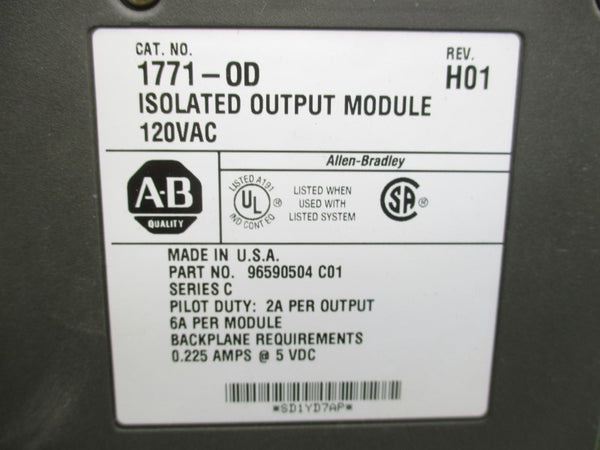 ALLEN BRADLEY 1771-OD SER. C 120VAC REV. H01 UNMP