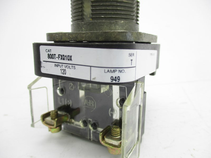 ALLEN BRADLEY 800T-FXQ10X SER. T 120V (NO BULB) UNMP