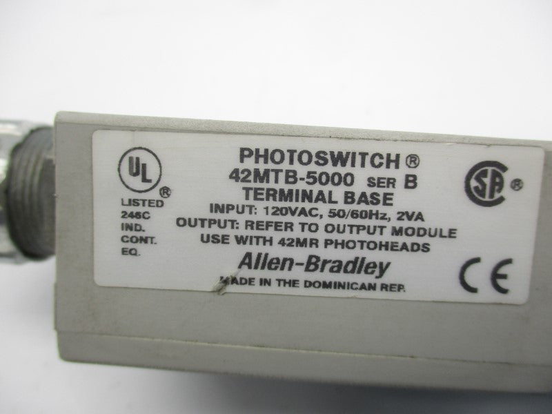 ALLEN BRADLEY 42MTB-5000 SER. B W/ 42MRP-5000 120VAC UNMP