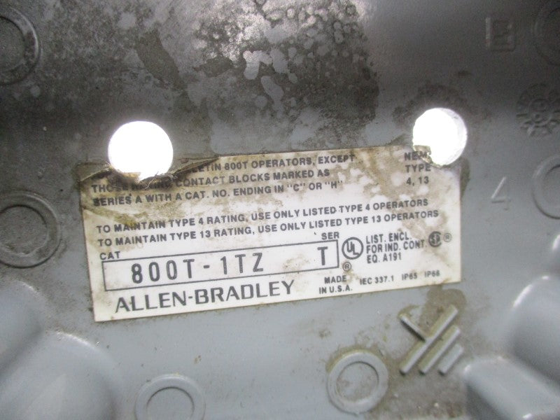 ALLEN BRADLEY 800T-1TZ SER. T (AS PICTURED) UNMP