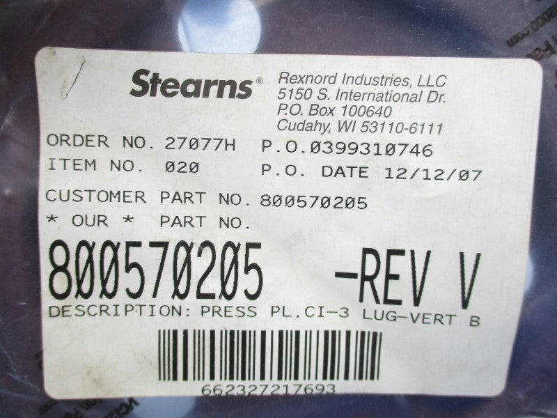 STEARNS 800570205 REV. V NSMP