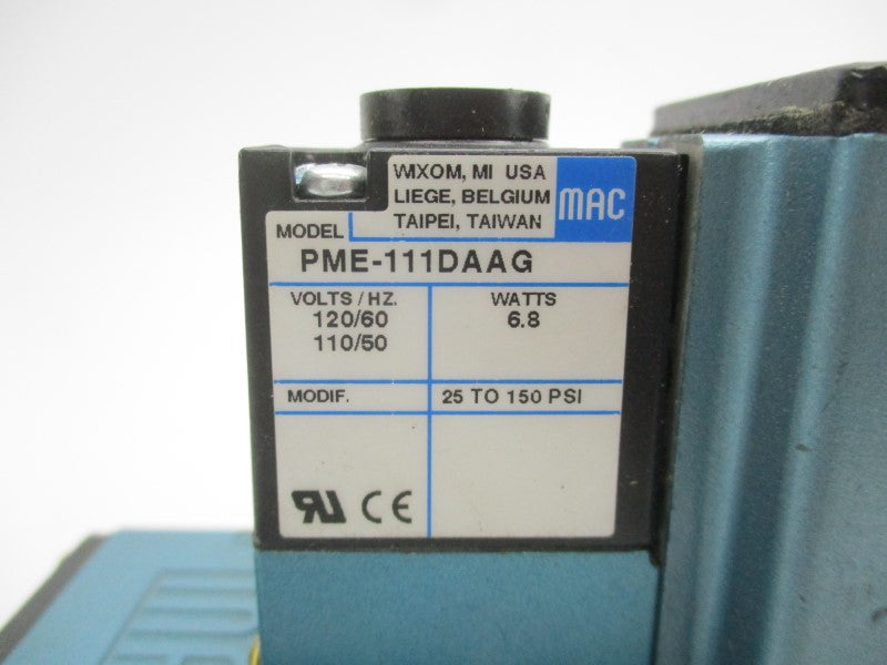 MAC 6223C-000-PM-111DA 110/120V 25-150PSI (W/ BASE) UNMP