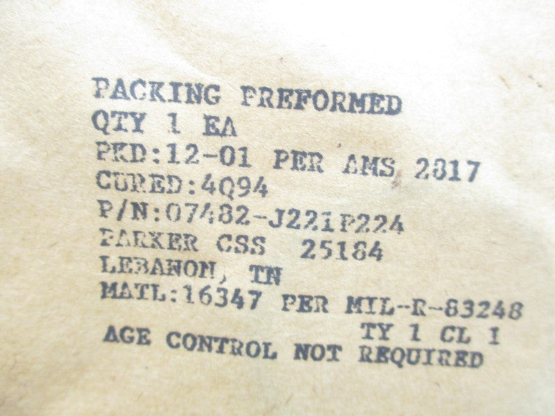 PARKER 07482-J221P224 NSFS