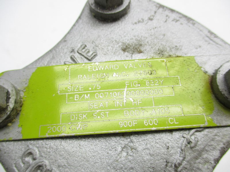 EDWARD VALVES 832Y .75" UNMP