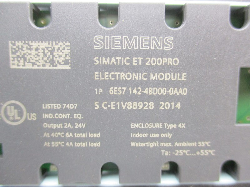 SIEMENS 6ES7142-4BD00-0AA0 24VDC 2A UNMP