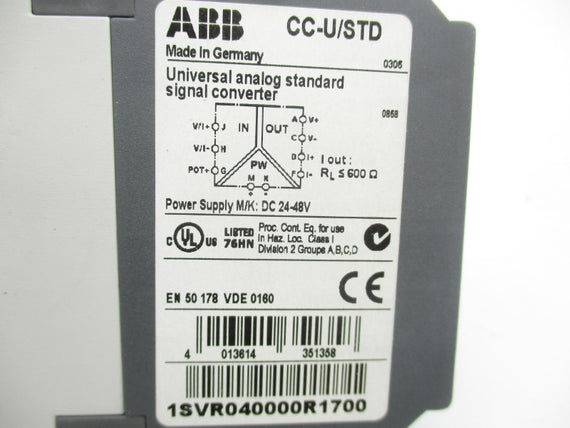 ABB CC-U/STD 1SVR040000R1700 24-48VDC NSMP