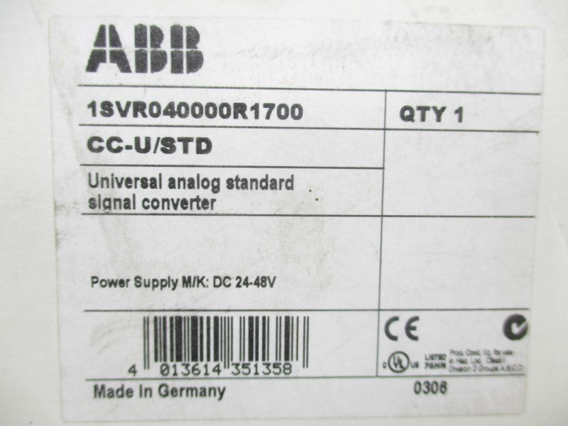 ABB CC-U/STD 1SVR040000R1700 24-48VDC NSMP