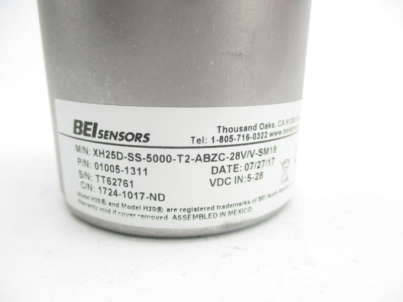 BEI 01005-1311 XH25D-SS-5000-T2-ABZC-28V/V-SM18 5-28VDC NSNP