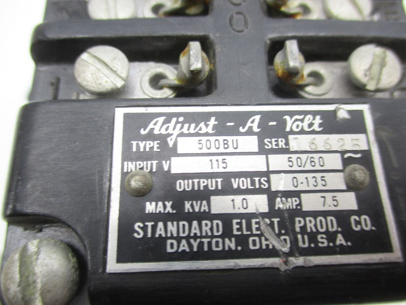 STANDARD ELECTRIC 500BU 115V 7.5A NSNP