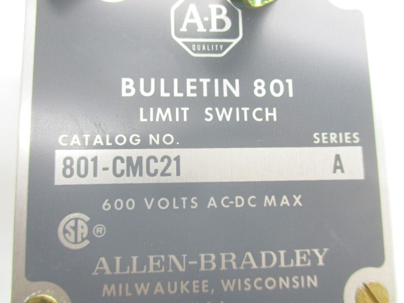 ALLEN BRADLEY 801-CMC21 SER. A 600VAC/DC NSNP