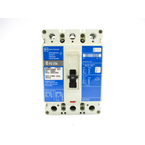 CUTLER HAMMER FD3040 SER. C 600VAC 40A NSNP