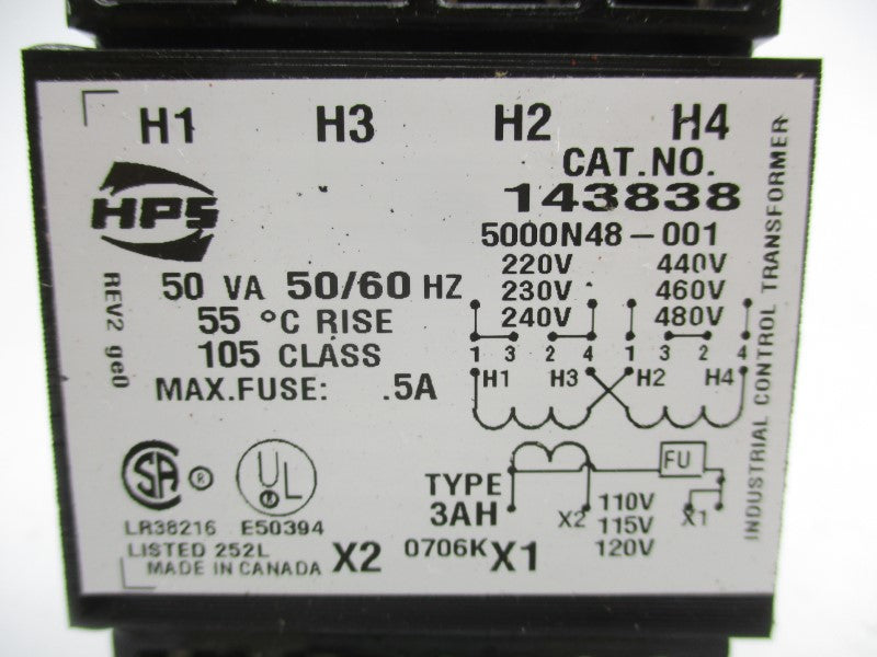 HPS 143838 480V .5A UNMP