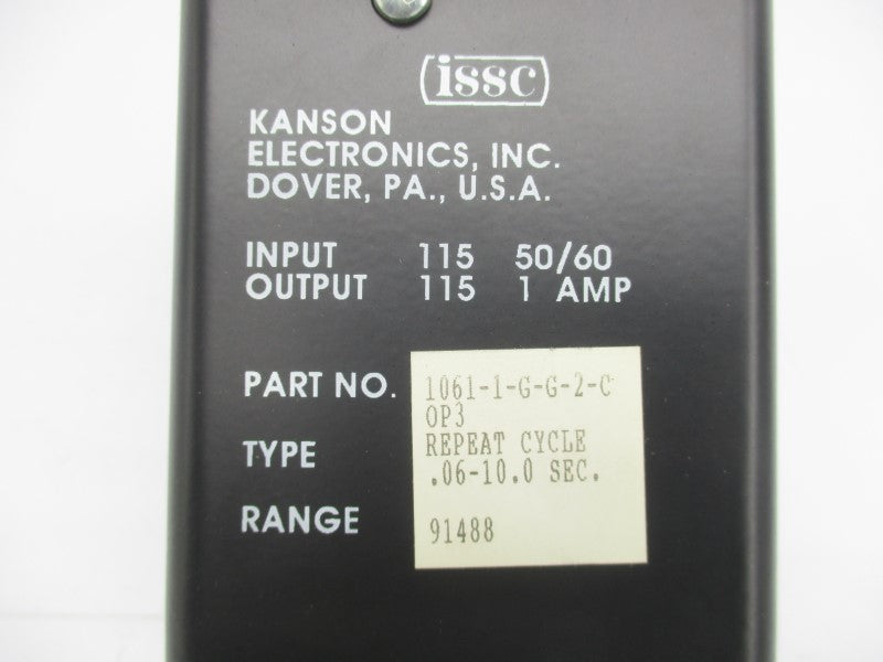 ISSC 1061-1-G-G-2-C-OP3 115V 1A .06-10S NSMP