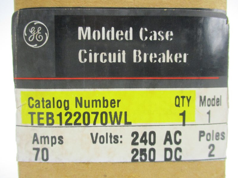 GENERAL ELECTRIC TEB122070WL 240VAC 70A (GREEN) NSMP