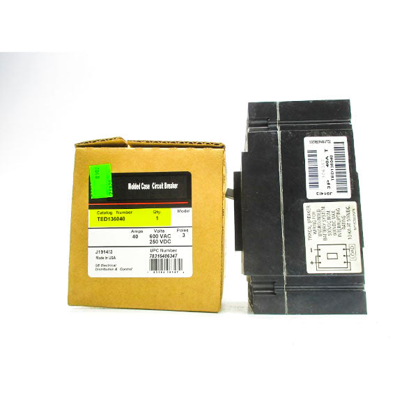 GENERAL ELECTRIC TED136040 600VAC 40A (GREEN) NSMP