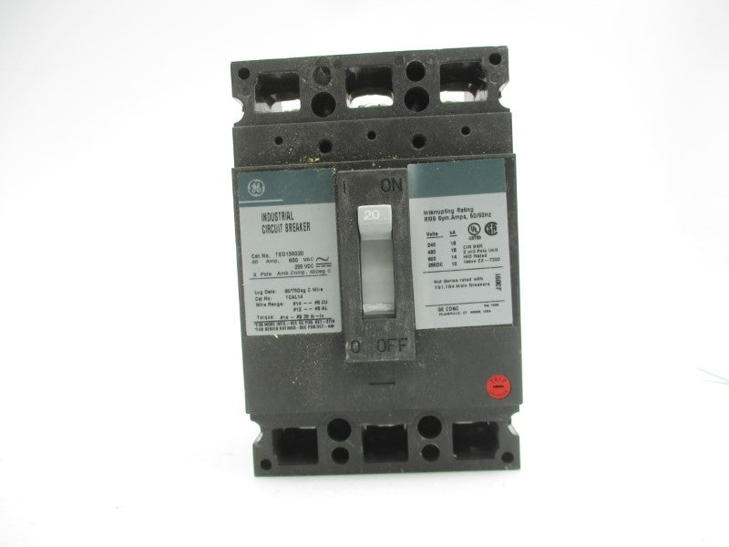 GENERAL ELECTRIC TED136020 600VAC 20A (GREEN) NSMP