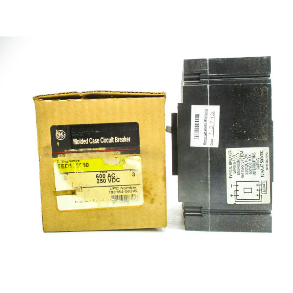 GENERAL ELECTRIC TED136050 600VAC 50A (GREEN) NSMP