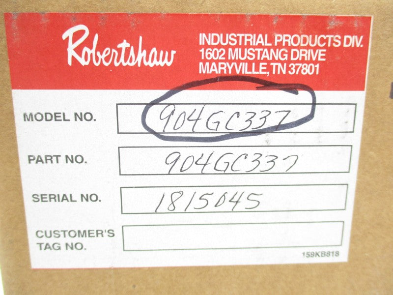 ROBERTSHAW 904GC337 NSMP