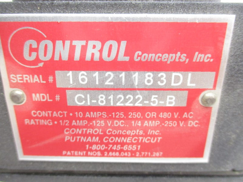 CONTROL CONCEPTS CI-81222-5-B 480VAC 10A NSNP