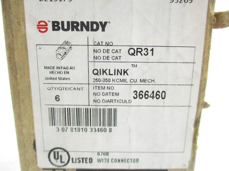 BURNDY QR31 (PKG OF 6) NSFS
