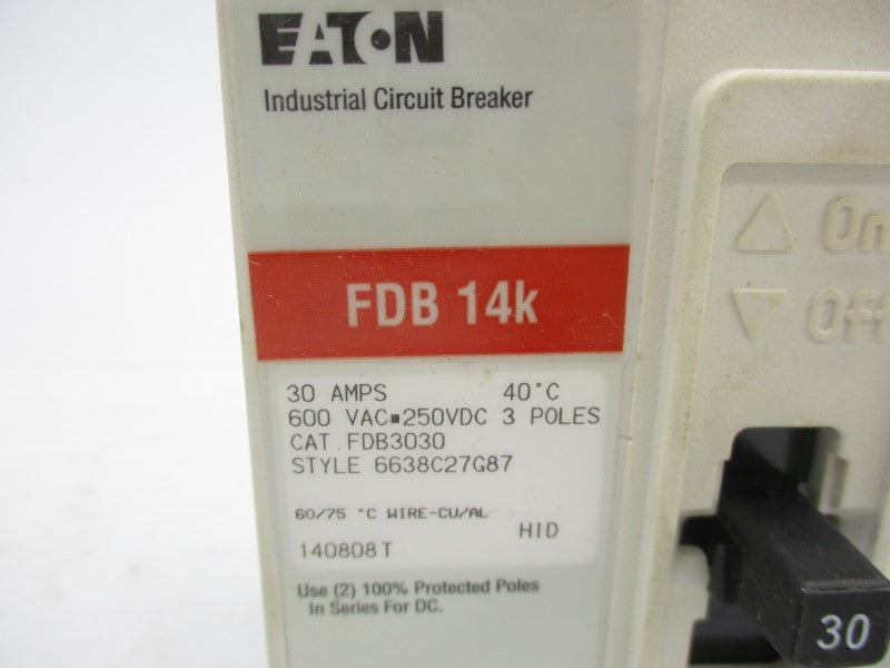 EATON FDB3030 SER. C 600VAC 30A NSMP