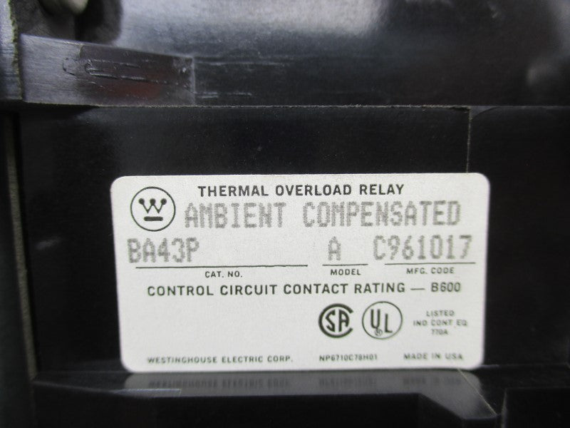 WESTINGHOUSE BA43P NSNP